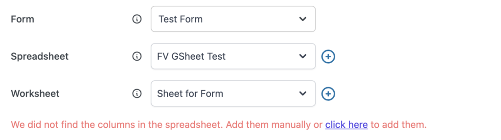 Select Google sheet and worksheet